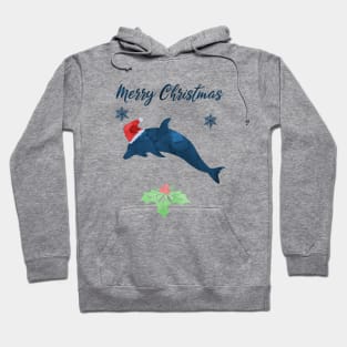 Christmas Dolphin Art Hoodie